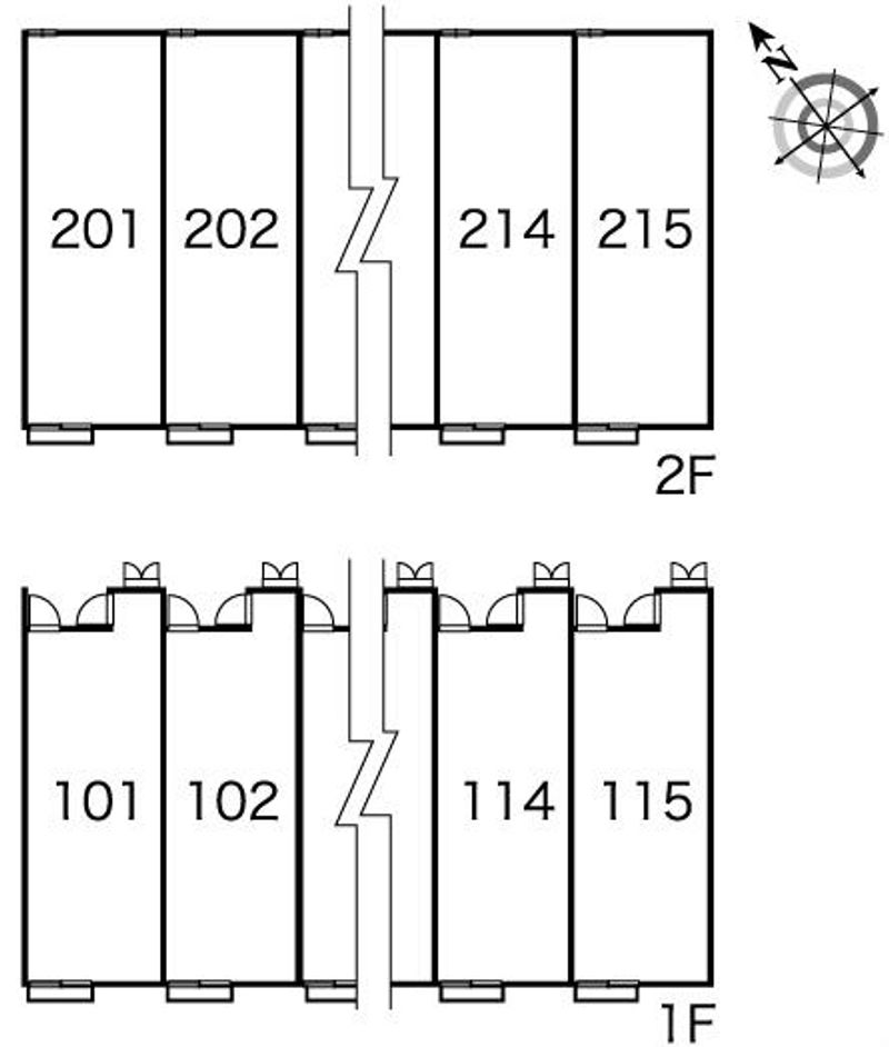 レオパレスＭ　Ⅱ 間取配置図