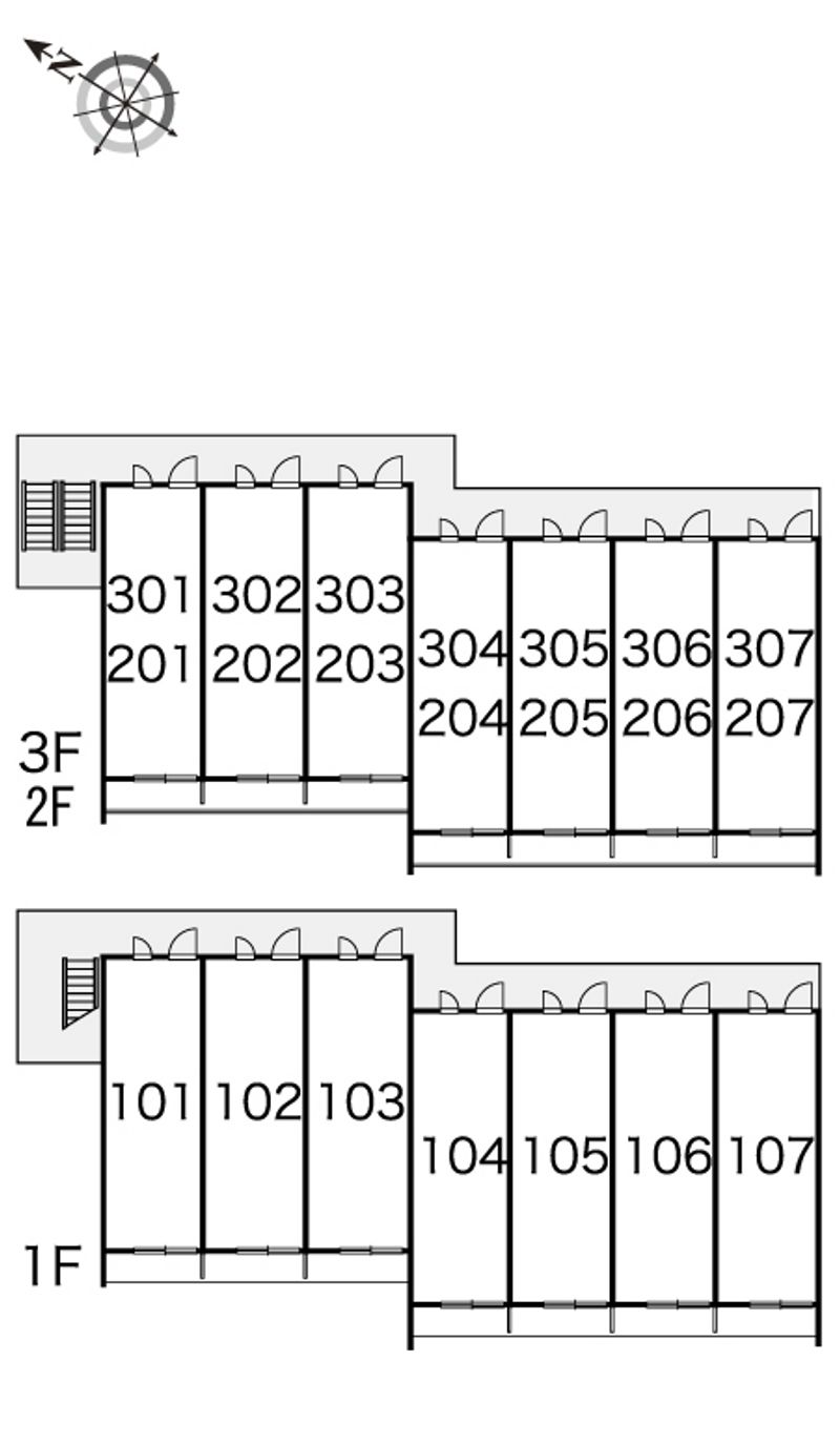 レオパレスアーチェロコル 間取配置図