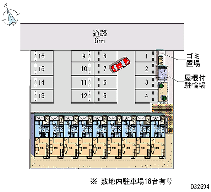 レオパレスＳＯＬＵＴＩＯＮＳⅢ 月極駐車場