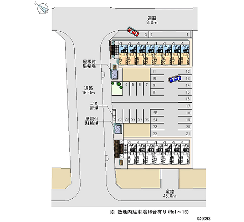 レオパレス北斗　Ⅰ 月極駐車場