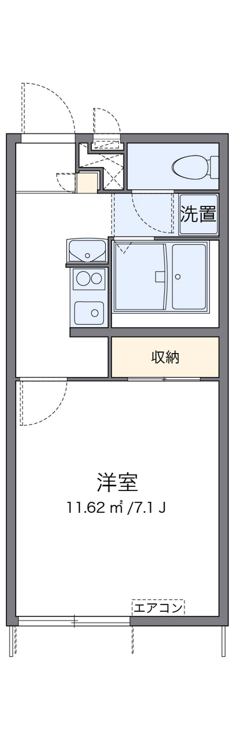 レオパレスリバーサイドアサカＷ 間取図