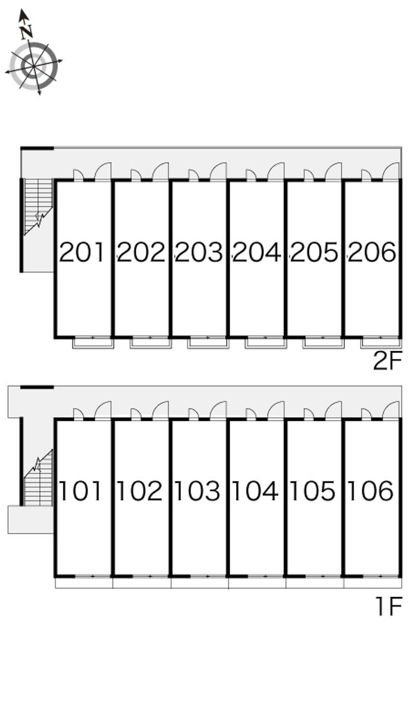 レオパレスヒライⅡ 間取り配置図