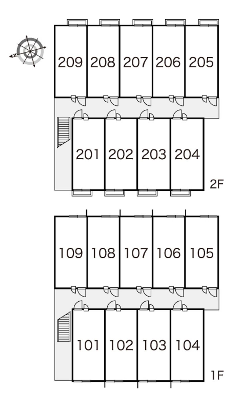 レオパレス太陽Ⅱ 間取配置図
