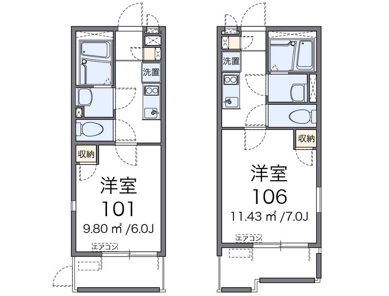 レオネクストベルポルト安針塚 間取図