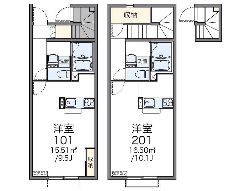 レオネクストＧメゾネット 間取図