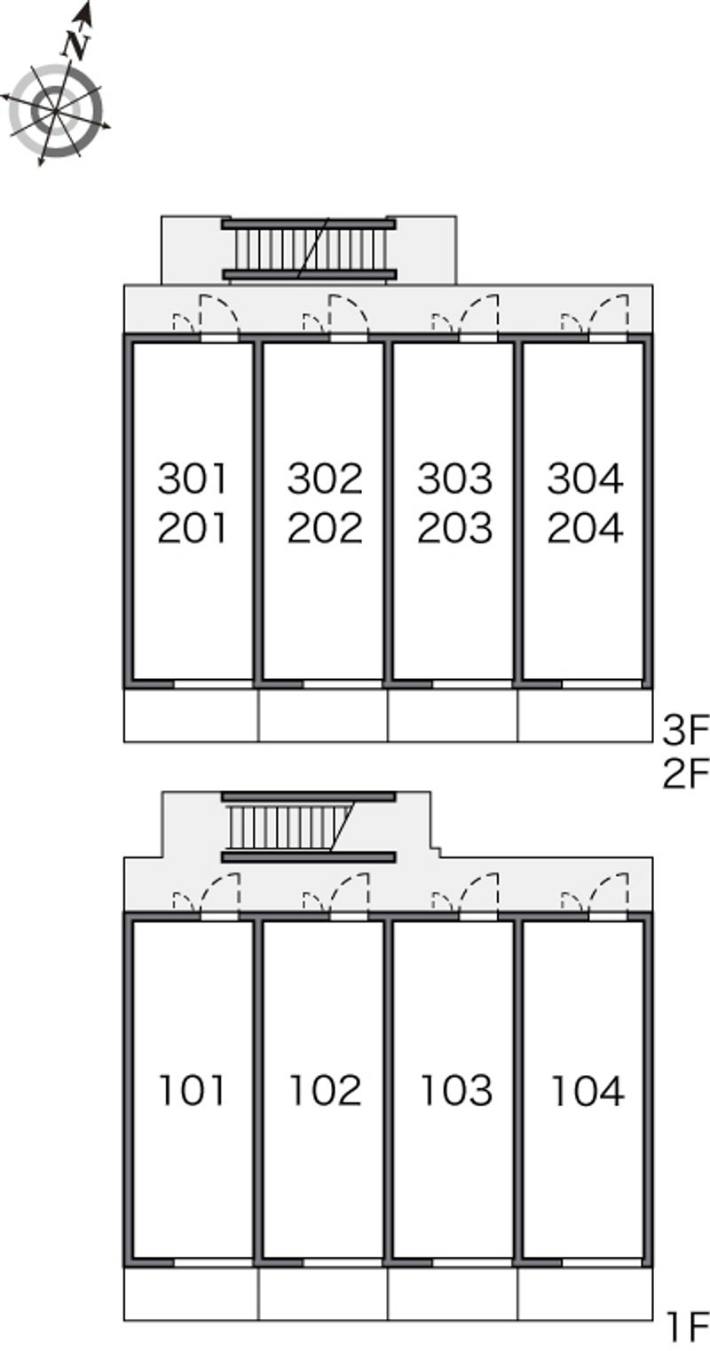 レオパレスリバービレッジ 間取配置図