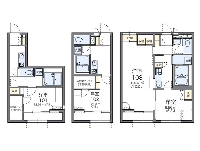 レオパレス恵 間取図