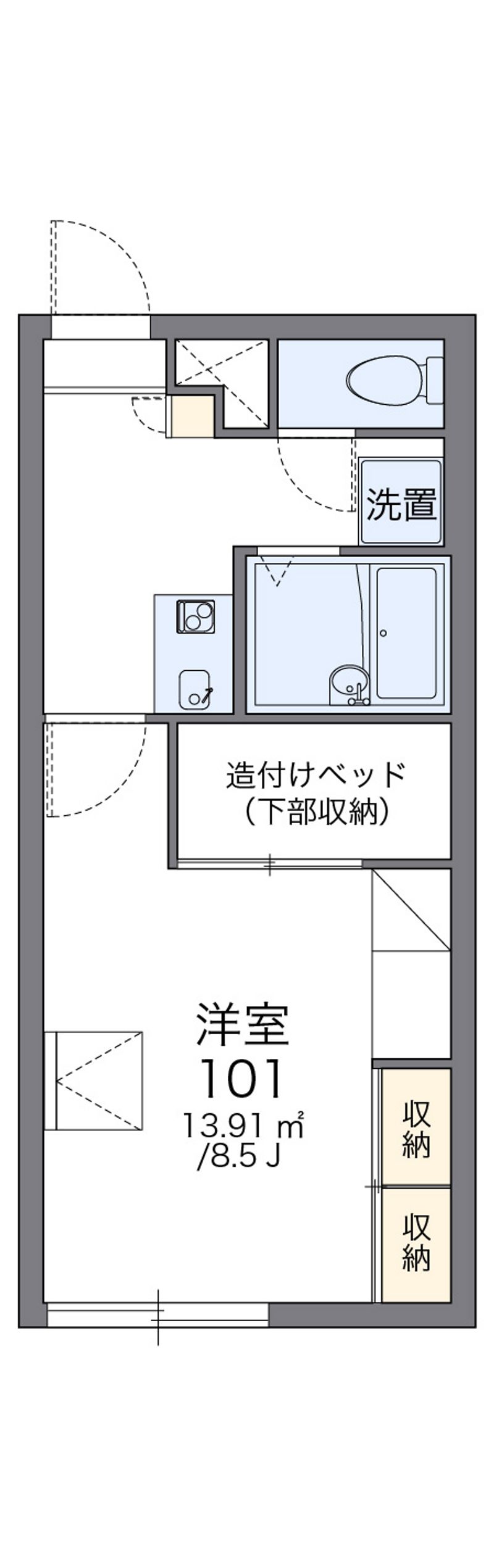 レオパレスダービー 間取図