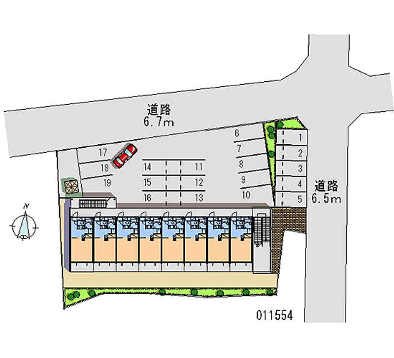 レオパレス柏谷 月極駐車場