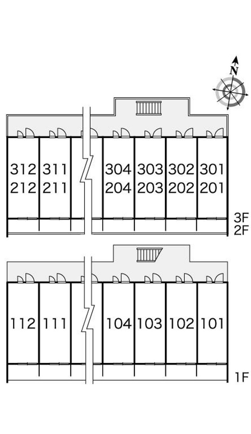 レオパレスＬｏｔｕｓｃｏｕｒｔ 間取り配置図