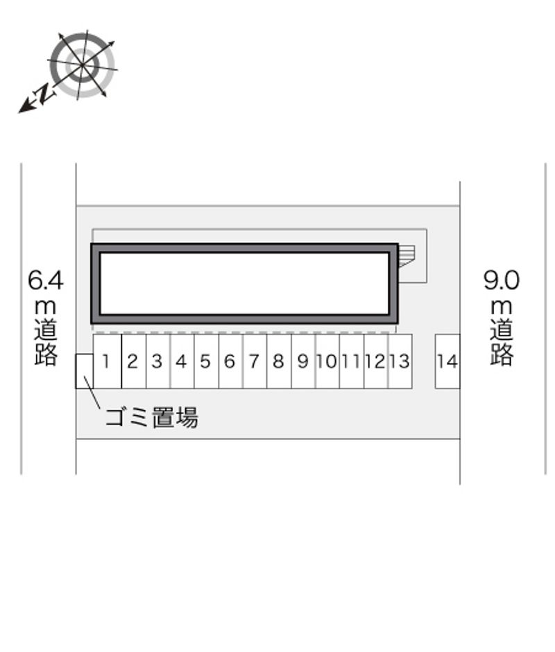 レオパレスＯＲＯＫＵⅡ 配置図