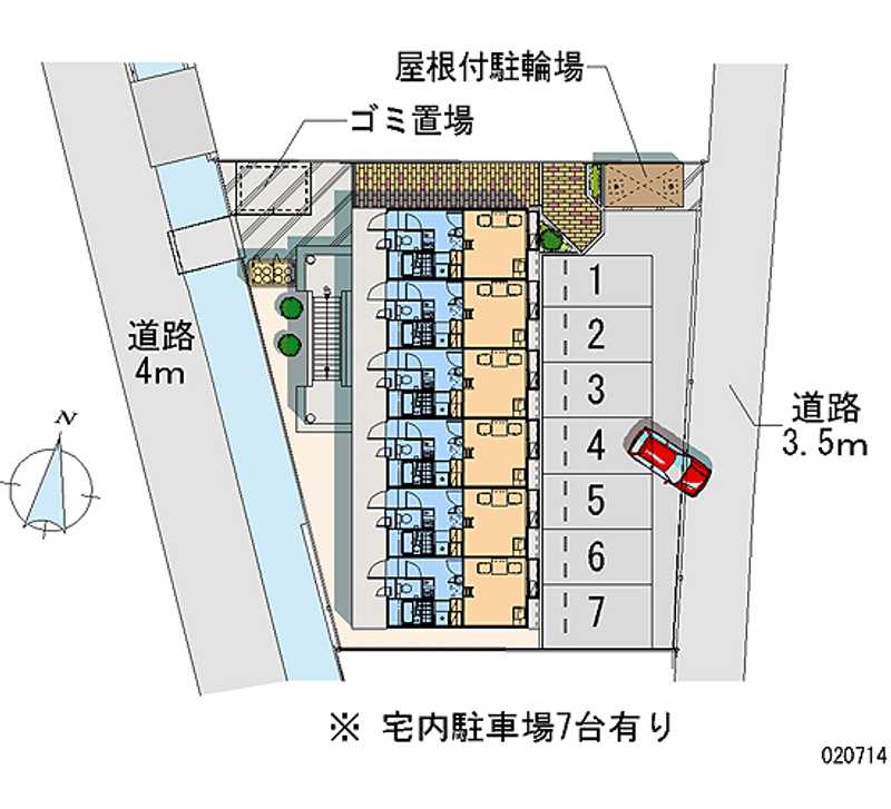 レオパレスブワ　リベール 月極駐車場