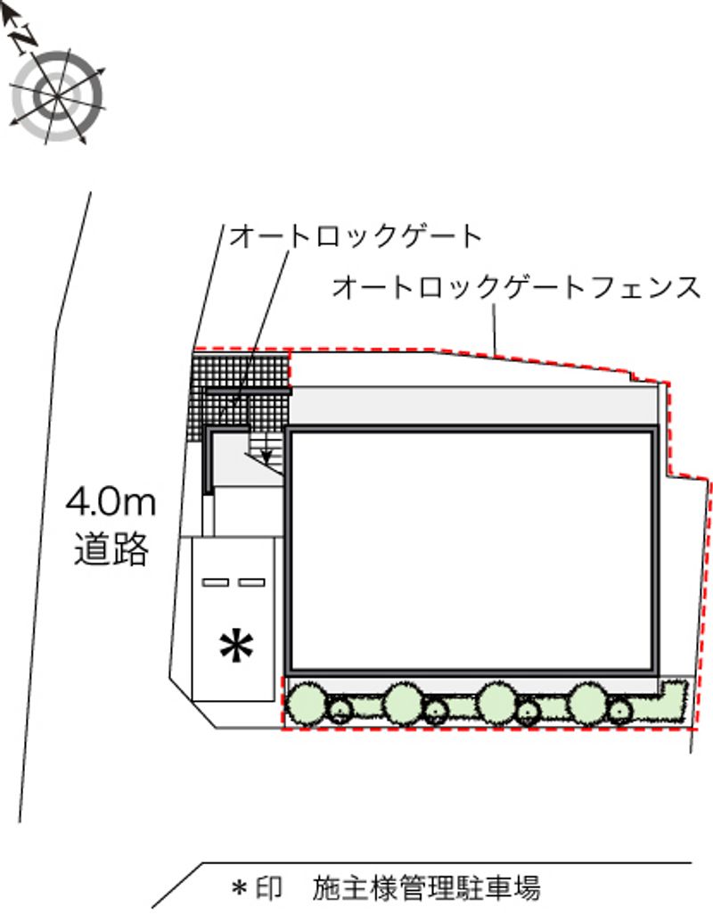 レオパレス華みずきⅣ号館 配置図