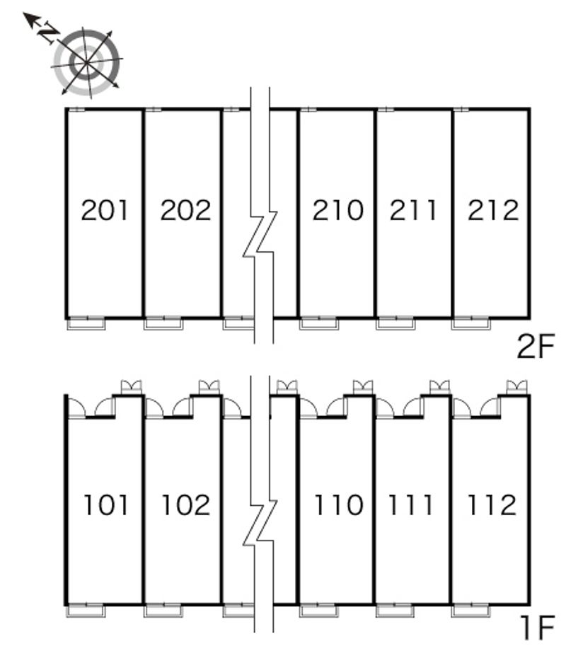 レオパレスかさぎの 間取り配置図