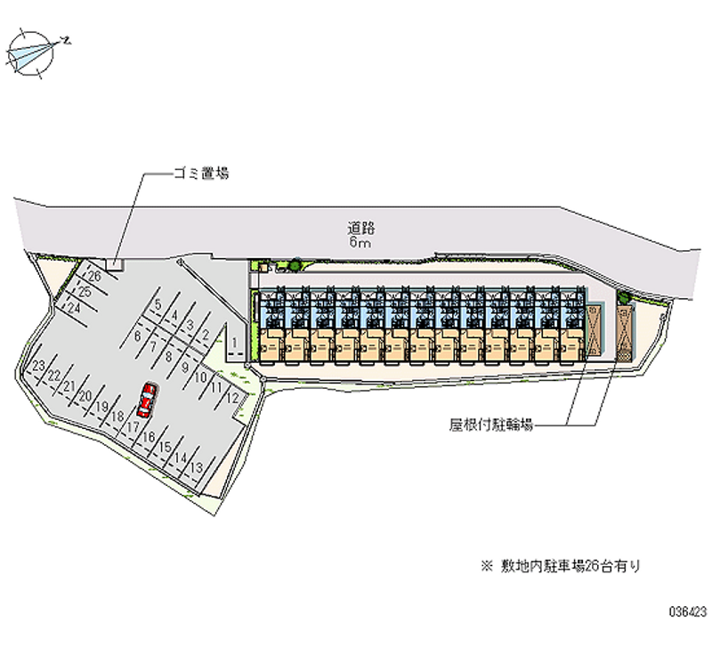 レオパレスＮ　千寿 月極駐車場