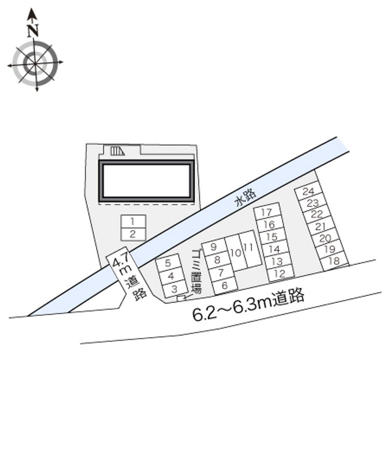 レオパレスヴェルジェ 配置図