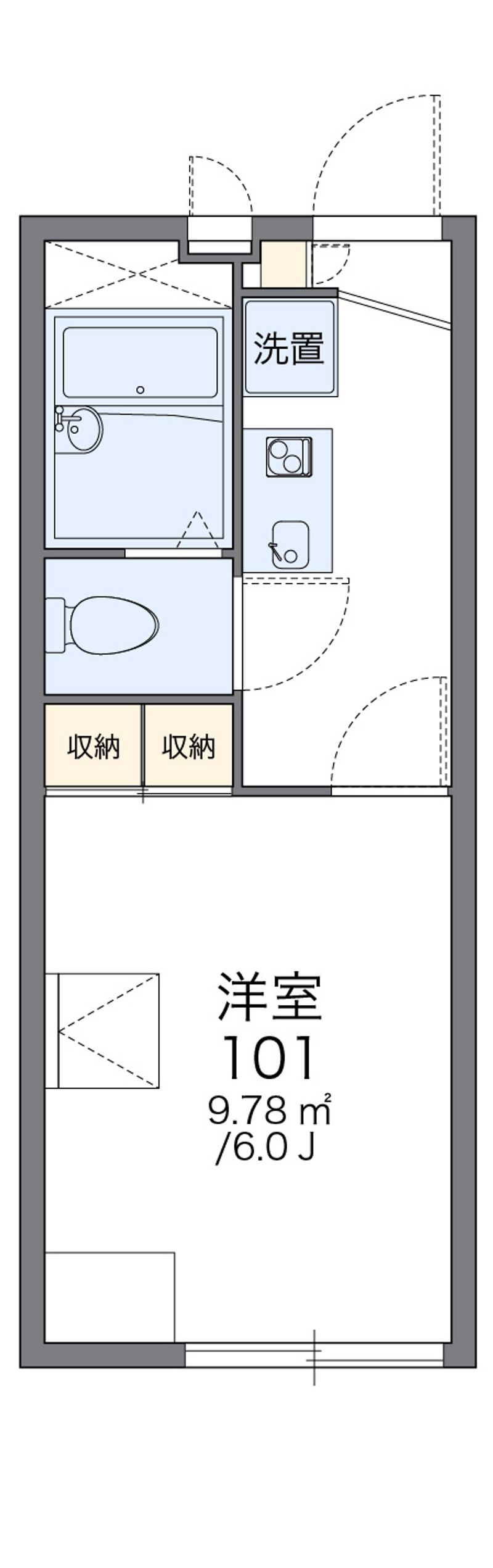レオパレス堀川 間取図