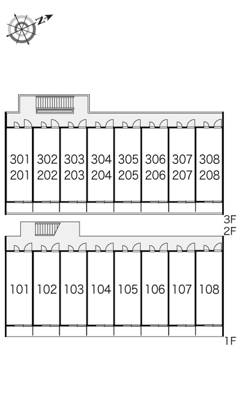 レオパレスヴィラ上峰 間取配置図
