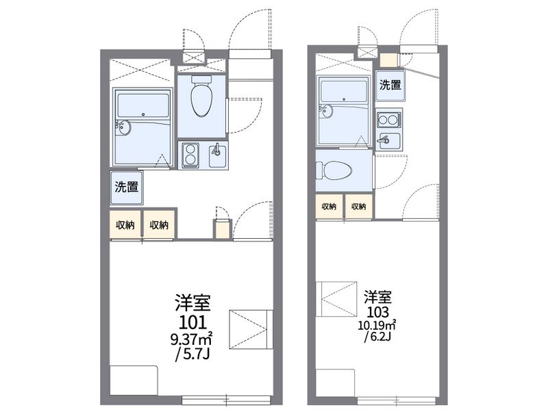 レオパレスカームＹＯＳＨＩＤＡ 間取図