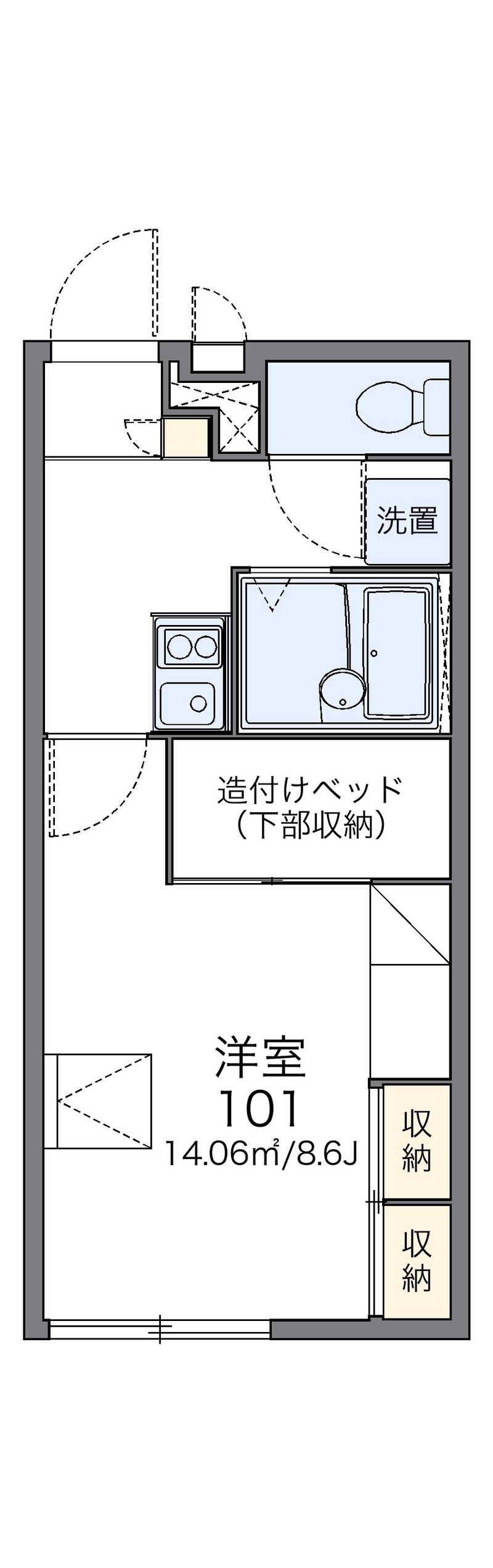 レオパレス下栗 間取図