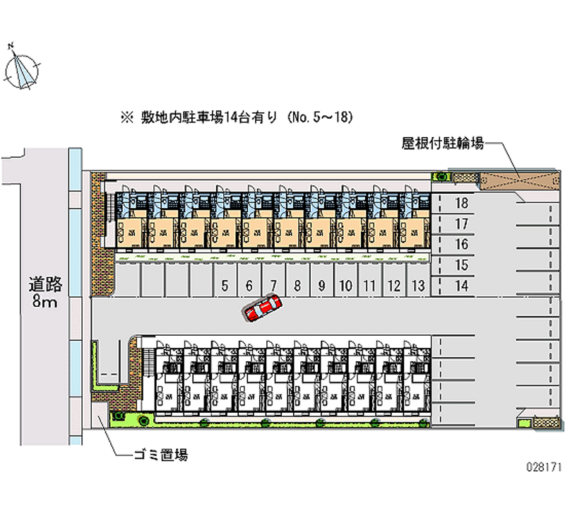 レオパレス寺東第１ 月極駐車場