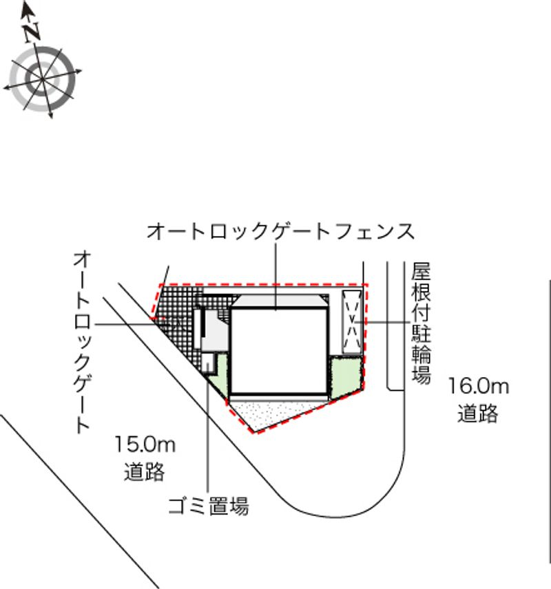 レオパレス鹿浜 配置図