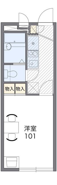 レオパレス１０９’ＳⅡ 間取り図