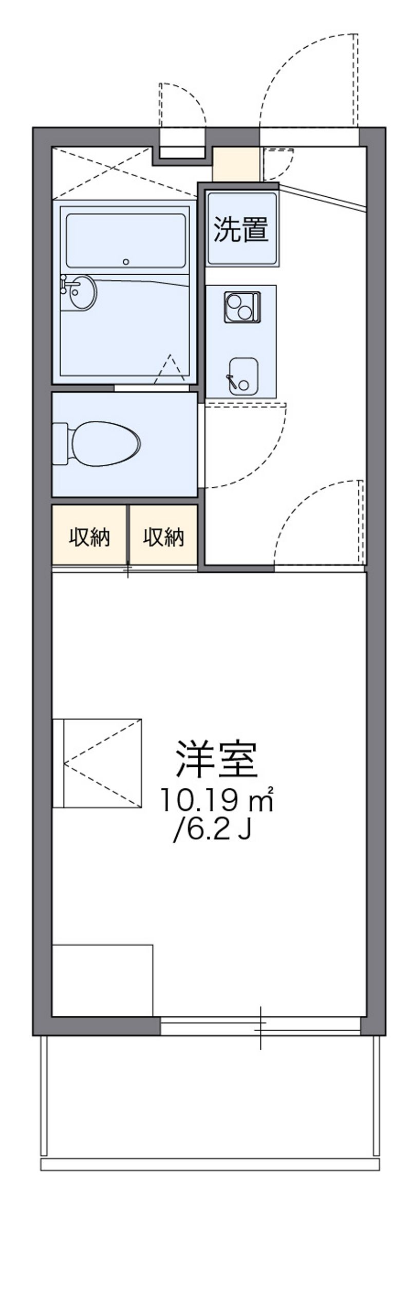 レオパレスオキツモ 間取図