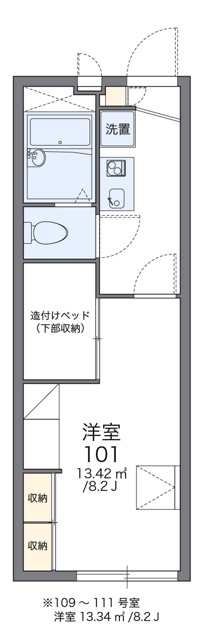 レオパレスサンローラン 間取図