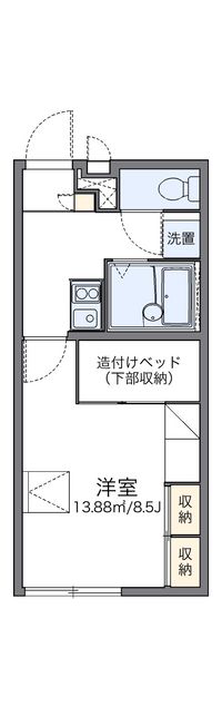 レオパレスゆめの実 間取り図