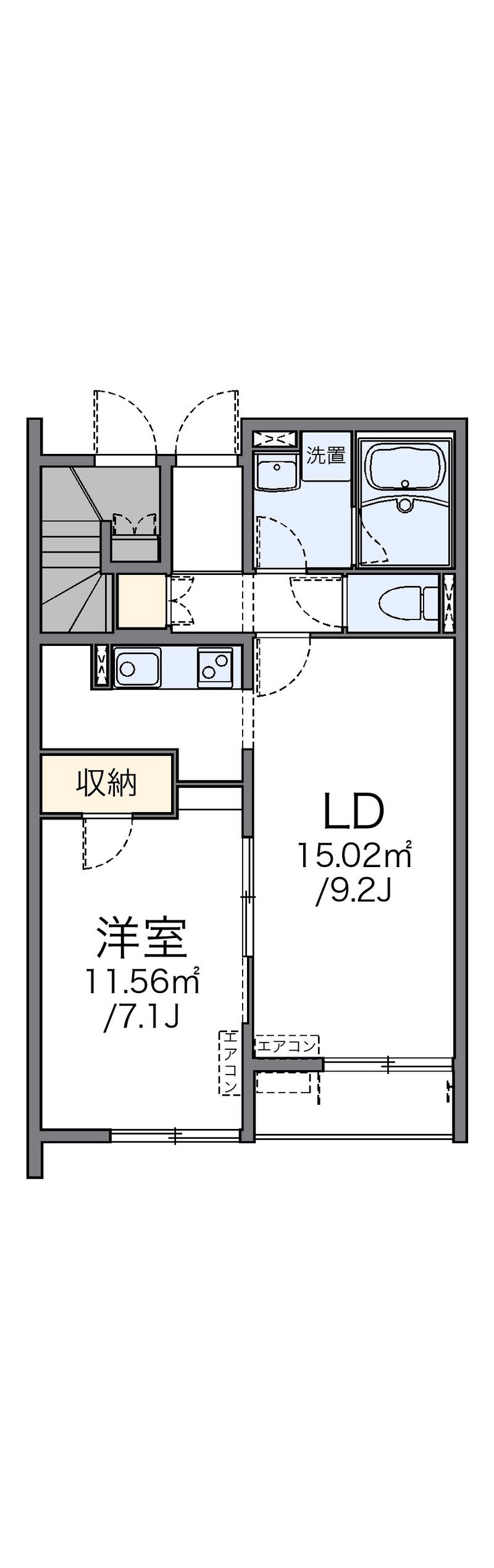 レオネクストＫ旭ヶ浦Ⅰ 間取図