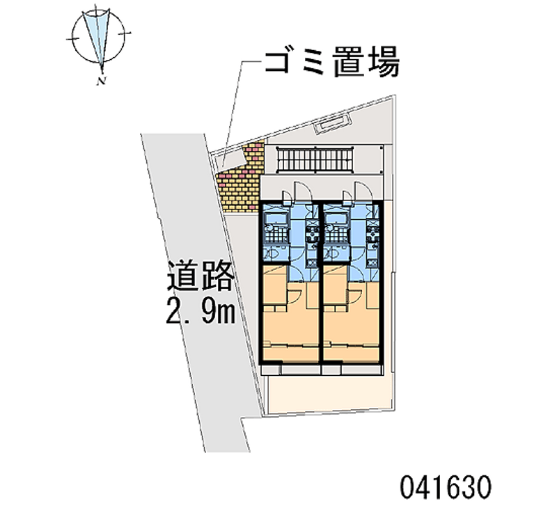 レオパレスフェチュール武井 区画図