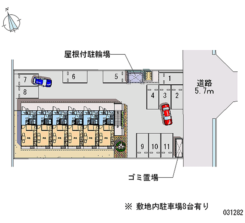 レオパレス西荒屋 月極駐車場