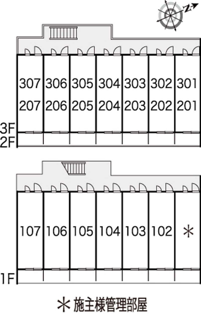 レオパレスゆたか 間取配置図