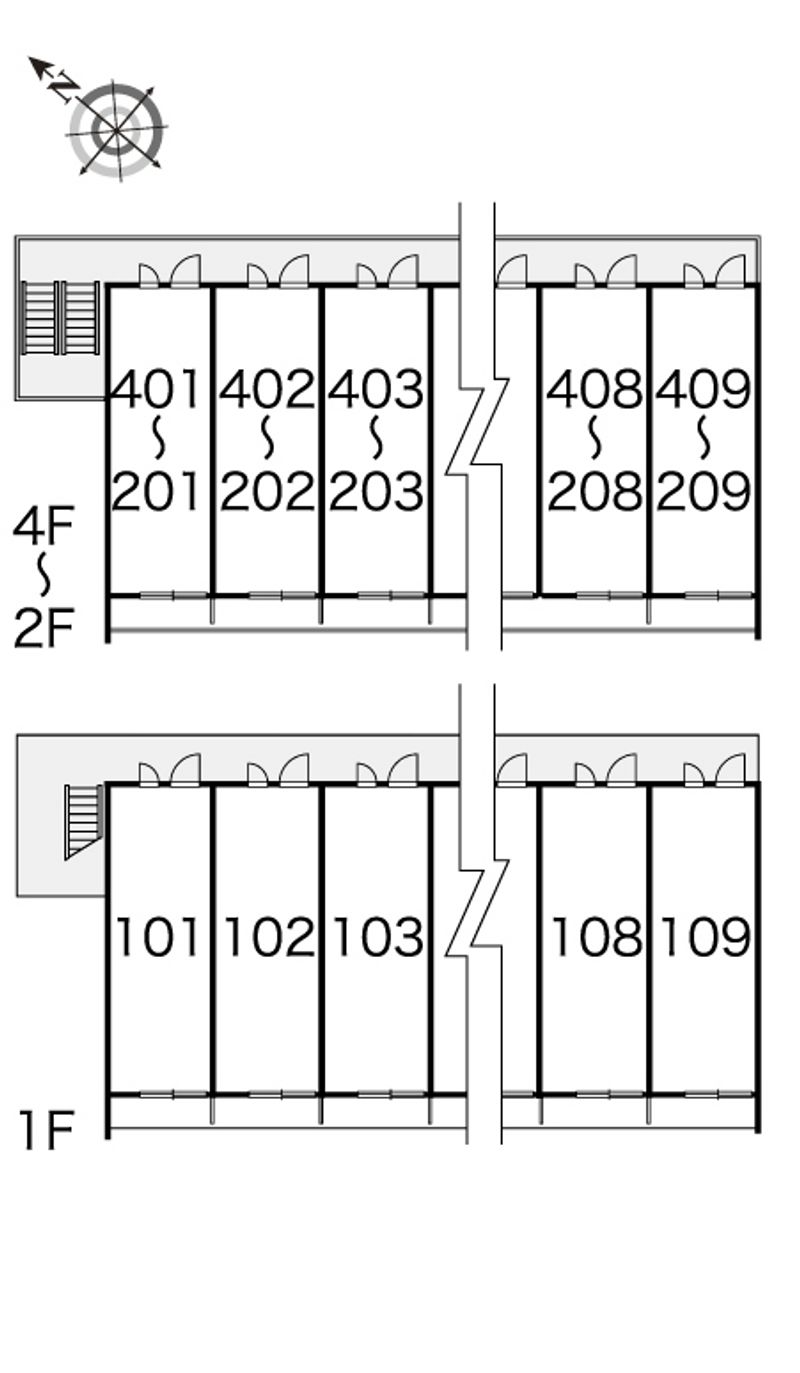 レオパレスアスリートⅡ 間取り配置図
