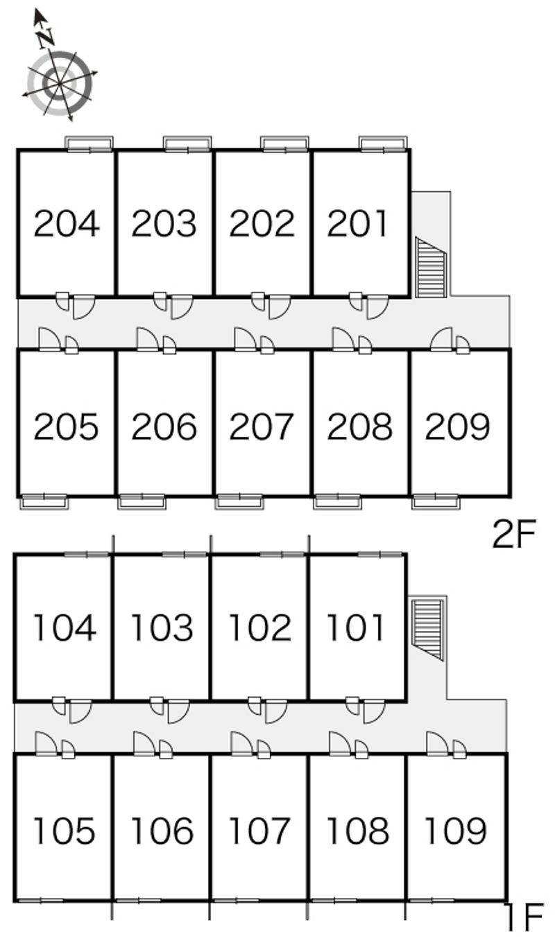 レオパレスミニョン　フルール 間取り配置図