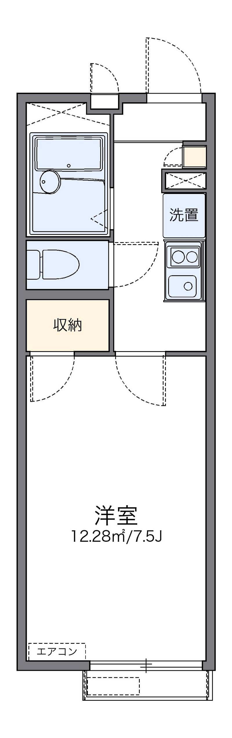 レオパレスあづま坂 間取図