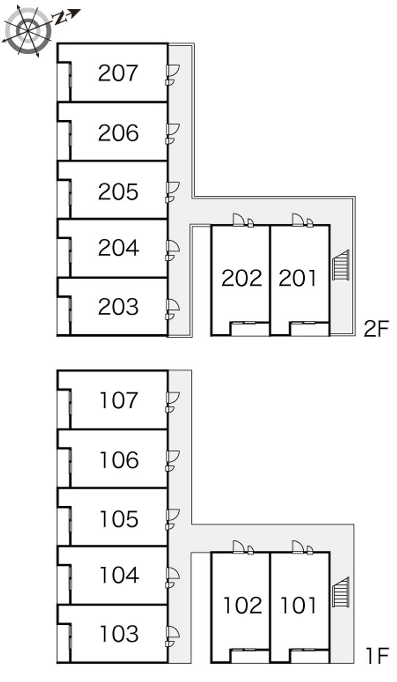 レオパレスアモーレⅡ 間取配置図