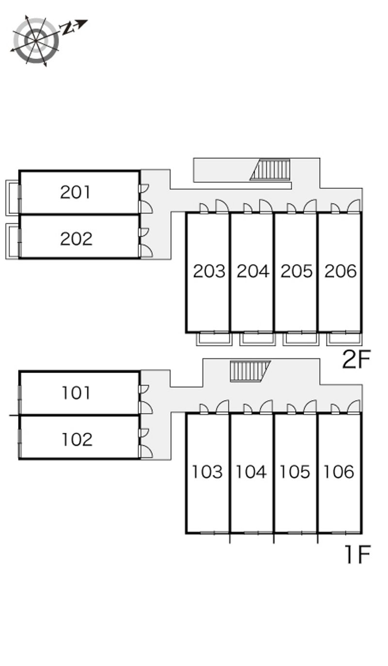 レオパレス千年第３ 間取配置図
