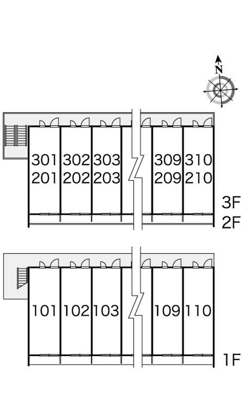 レオパレスコスモス 間取配置図