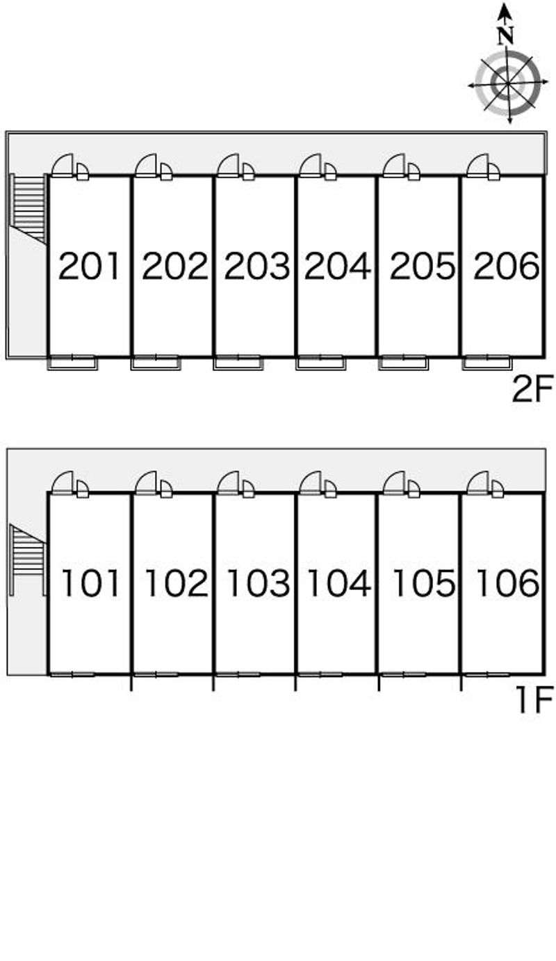 レオパレス橋爪中 間取配置図