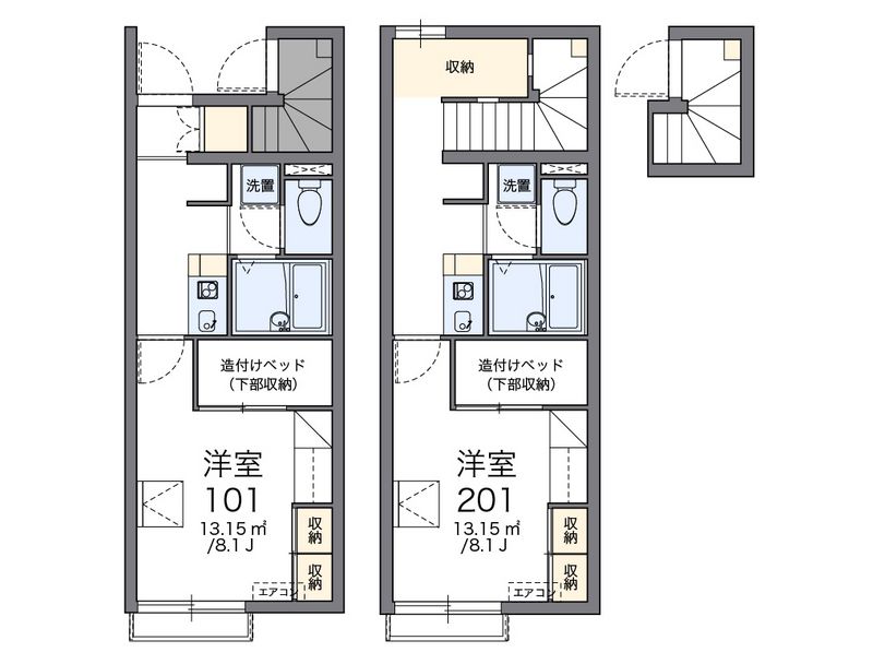 レオパレスオリオンⅠ 間取図