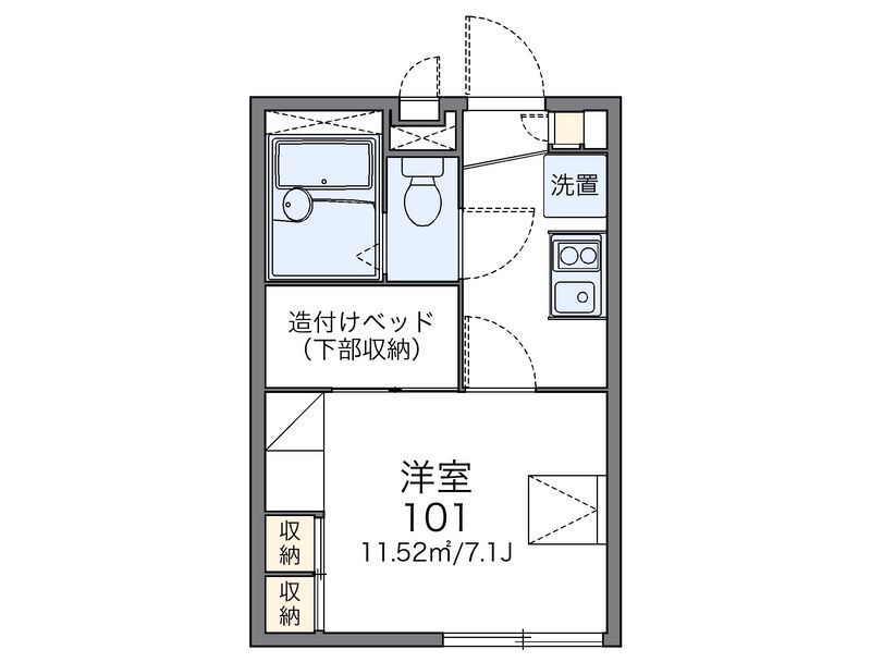 レオパレスＦ　ファミーユ 間取図