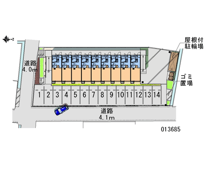 13685 Monthly parking lot