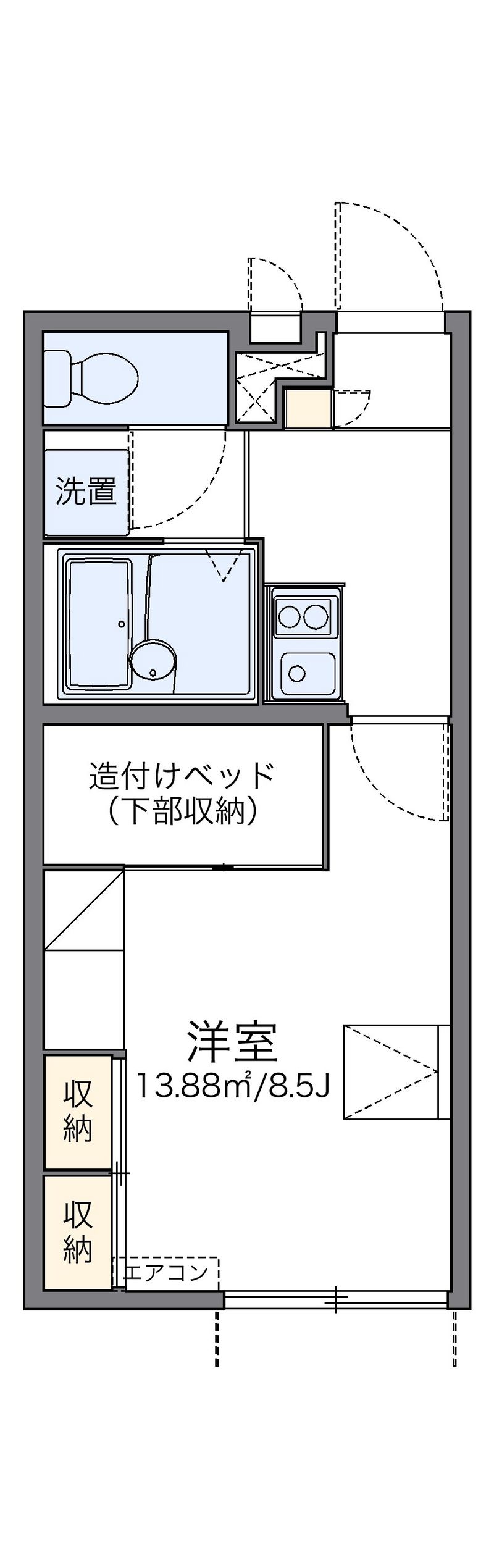 レオパレス羽崎 間取図