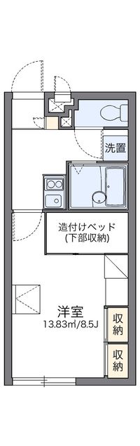 レオパレス森 間取り図