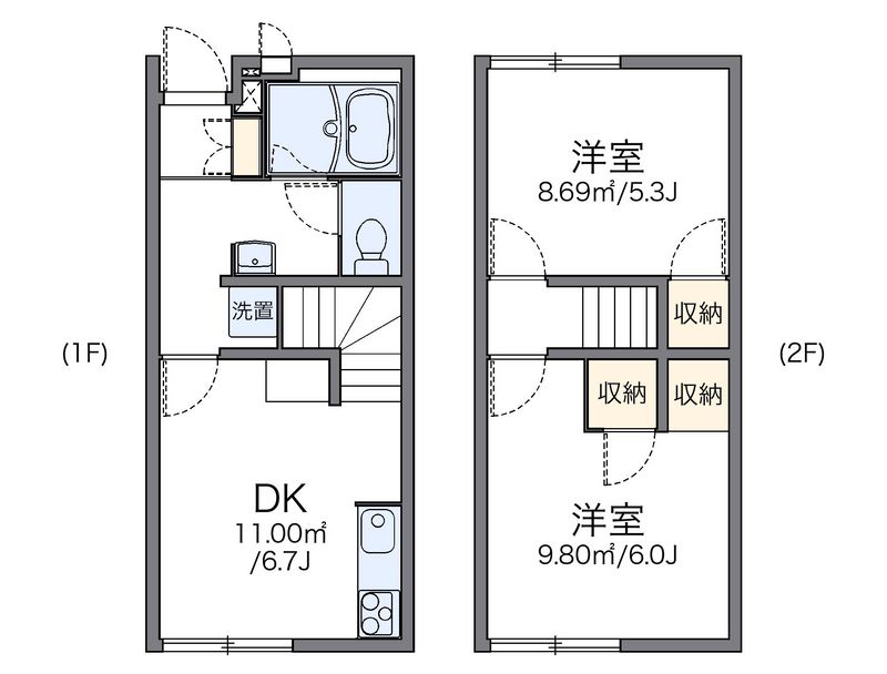 レオパレスアヴェニーレ皆生 間取図