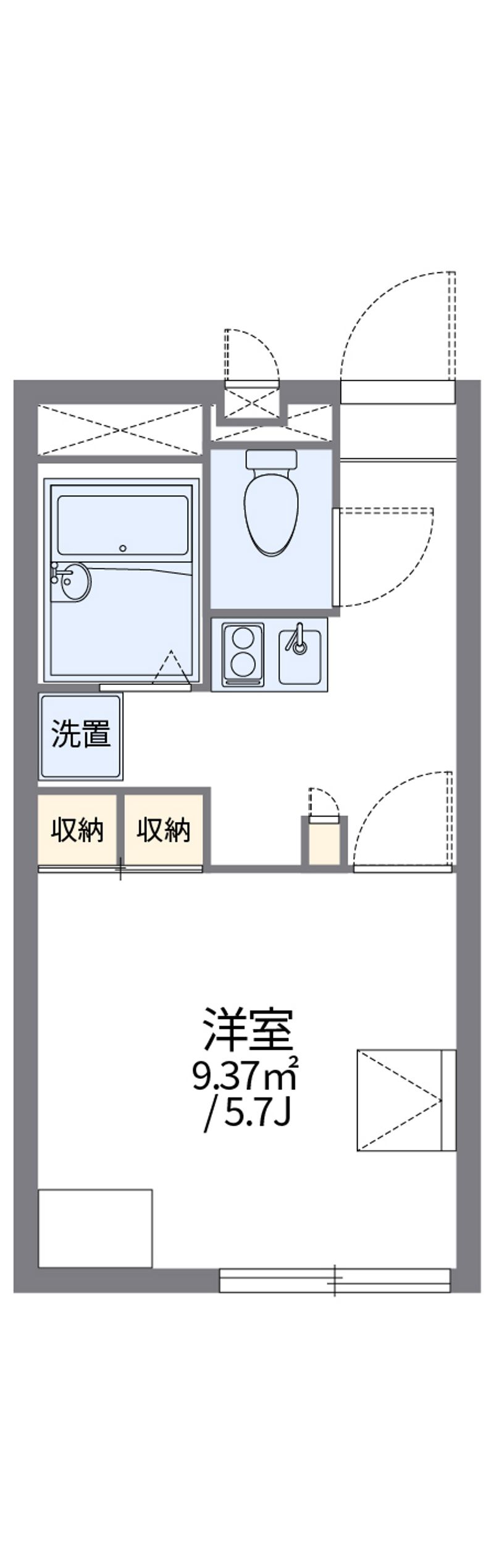 レオパレスサンフラワー芳田 間取図