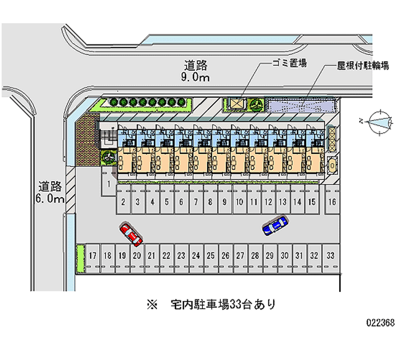 レオパレス南高田 月極駐車場