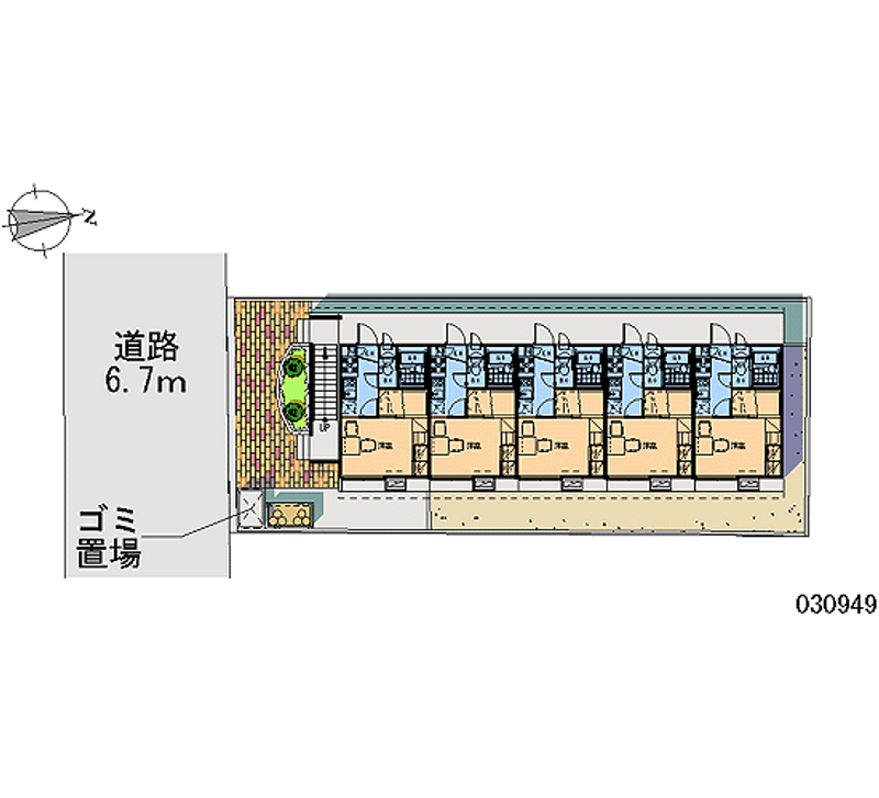 レオパレスＹＮコーポ３０５ 区画図